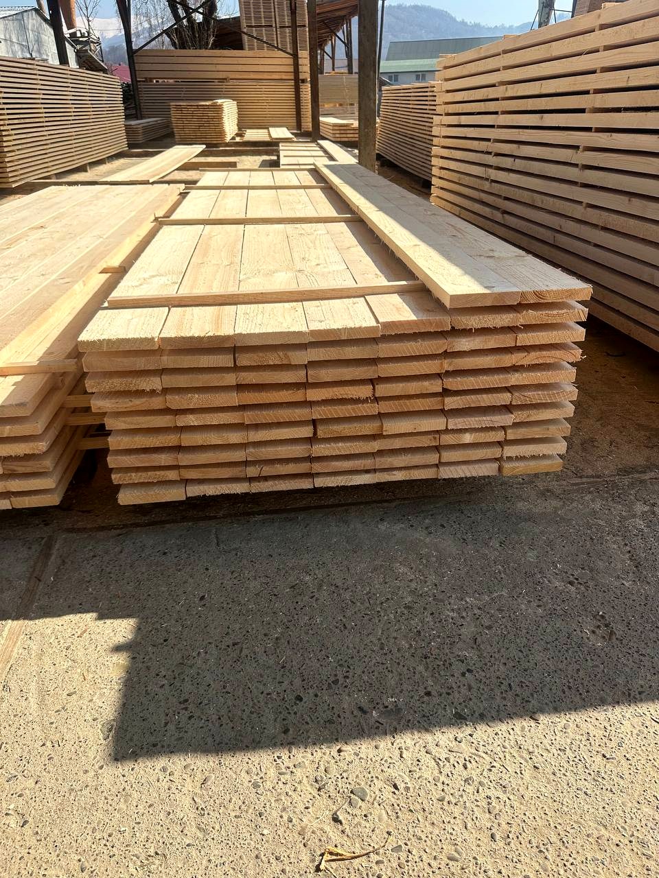 Boards and beams at TRAST-BUD wood production site